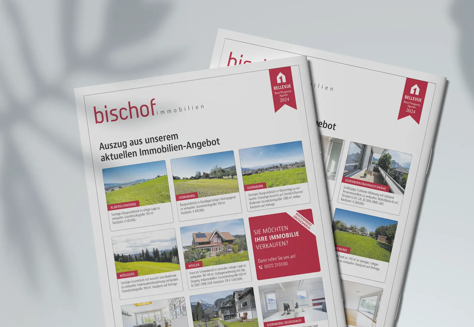 Zeitungsinserat für Bischof Immobilien